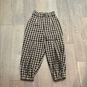 Checkered Black and Tan Pants